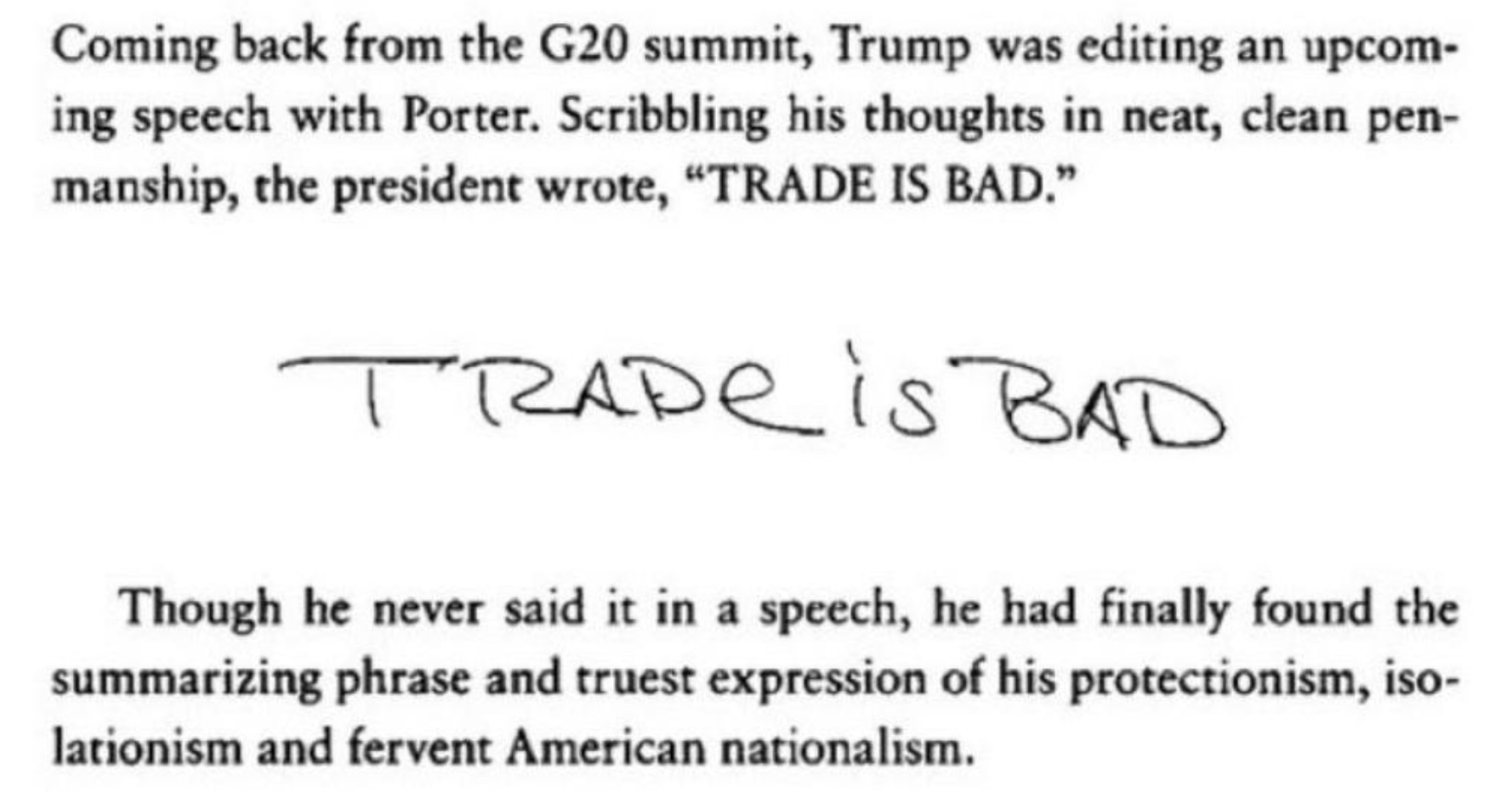 “Trade is Bad”